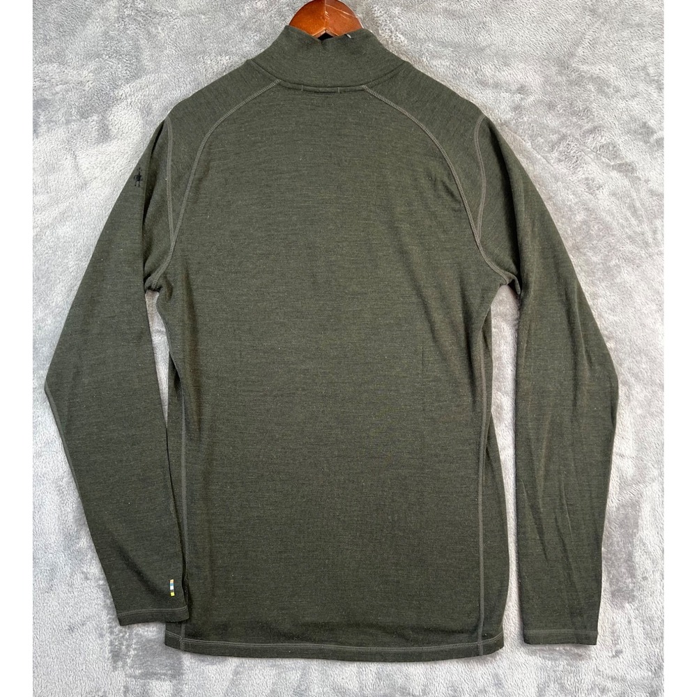 Smartwool 1/4 Zip Base Layer Mens Large Green Merino 250 Long Sleeve SW0NP603 - Picture 2 of 13